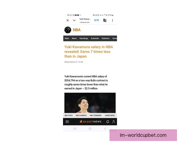 河村勇辉NBA年薪仅为日本联赛七分之一薪水差距巨大